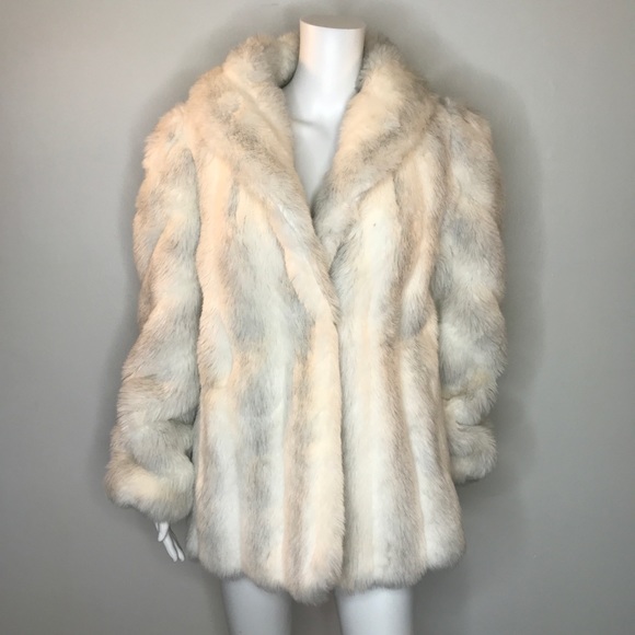 jordache white fur coat